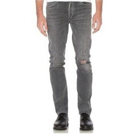 New Agolde LA Premium Bowery Men Gray Super Skinny Distressed Jeans Size 29 - Picture 1 of 12
